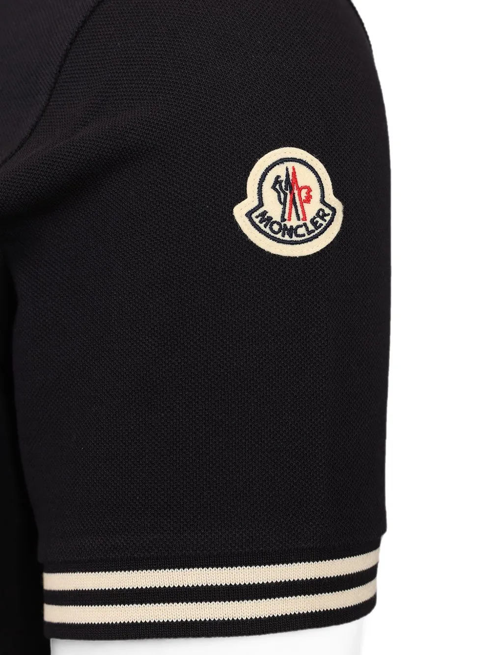 Moncler Poloshirt met logopatch Zwart