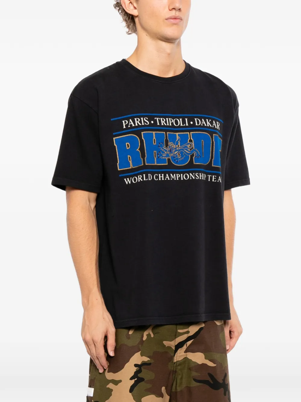 RHUDE T-shirt met grafische print Zwart