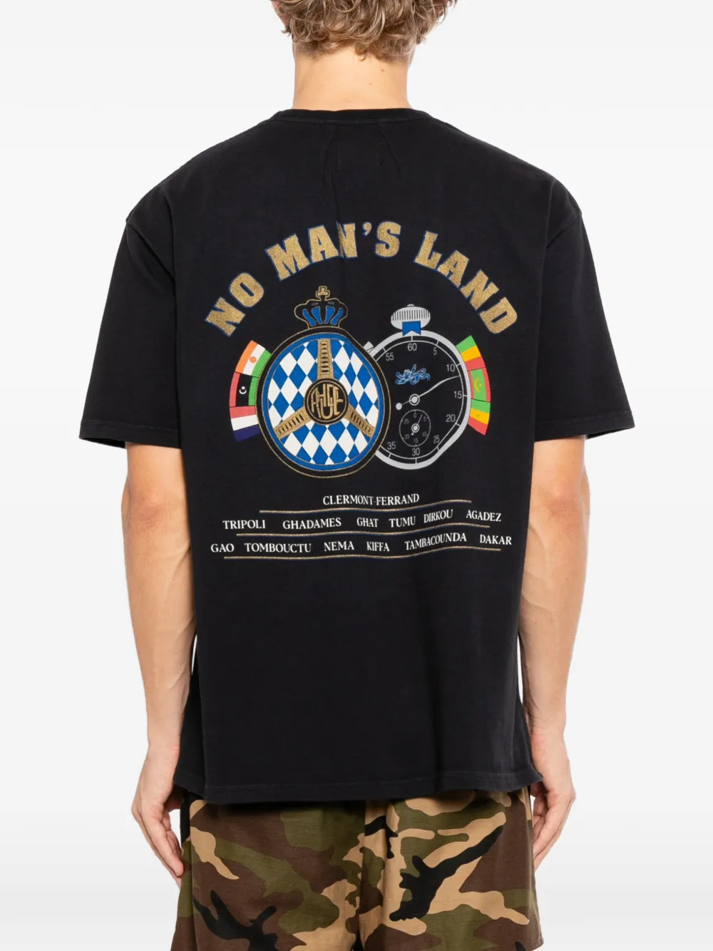 RHUDE T-shirt met grafische print Zwart