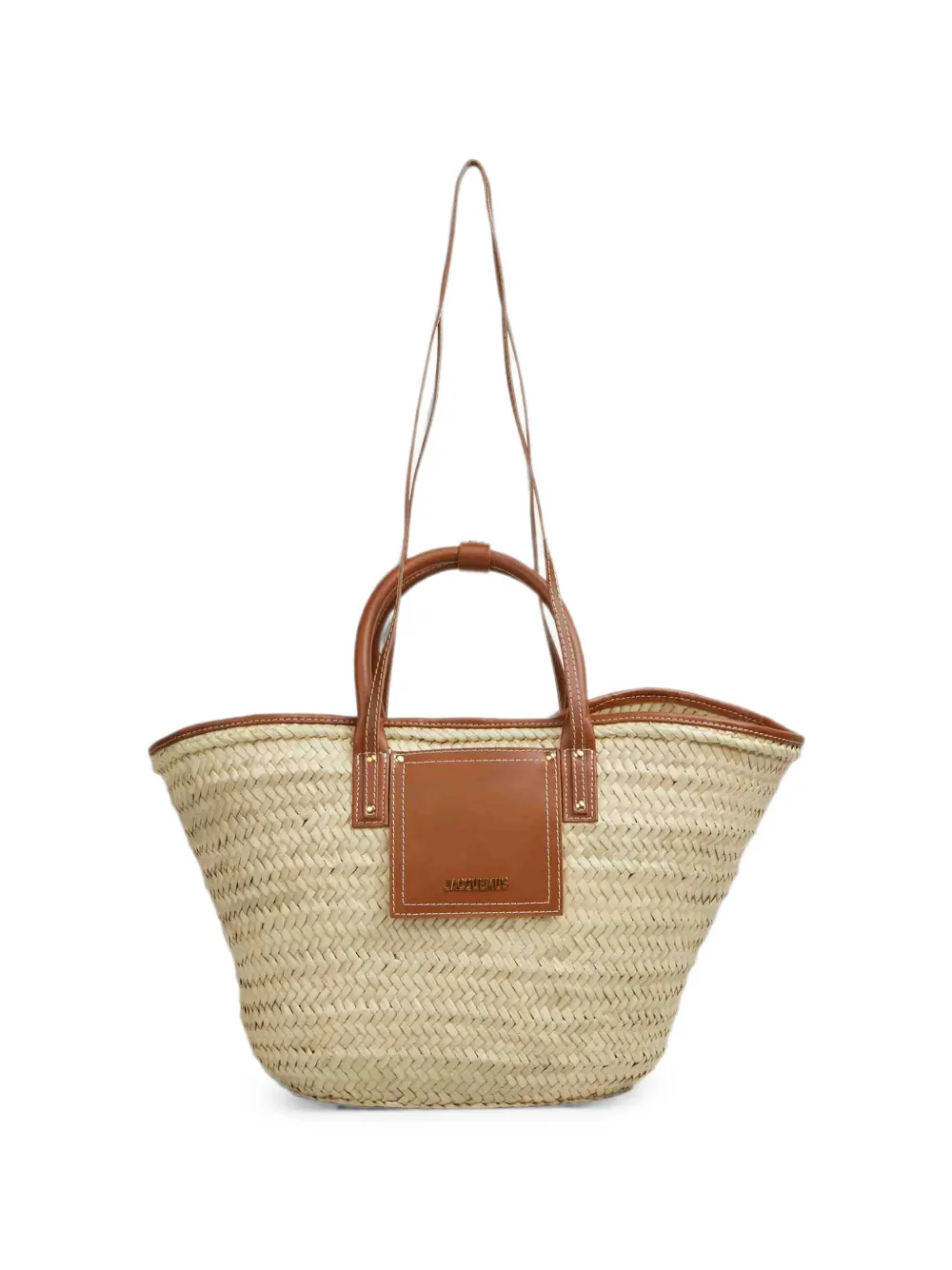 Jacquemus maxi Le Panier Soli straw tote bag - Nude