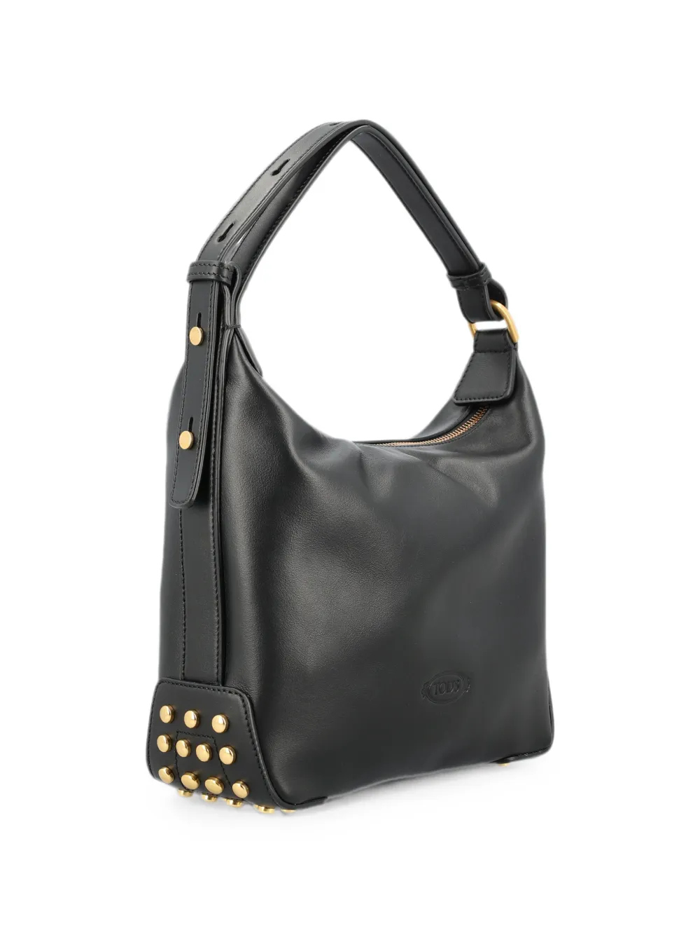 Tod's Leren shopper verfraaid met studs Zwart