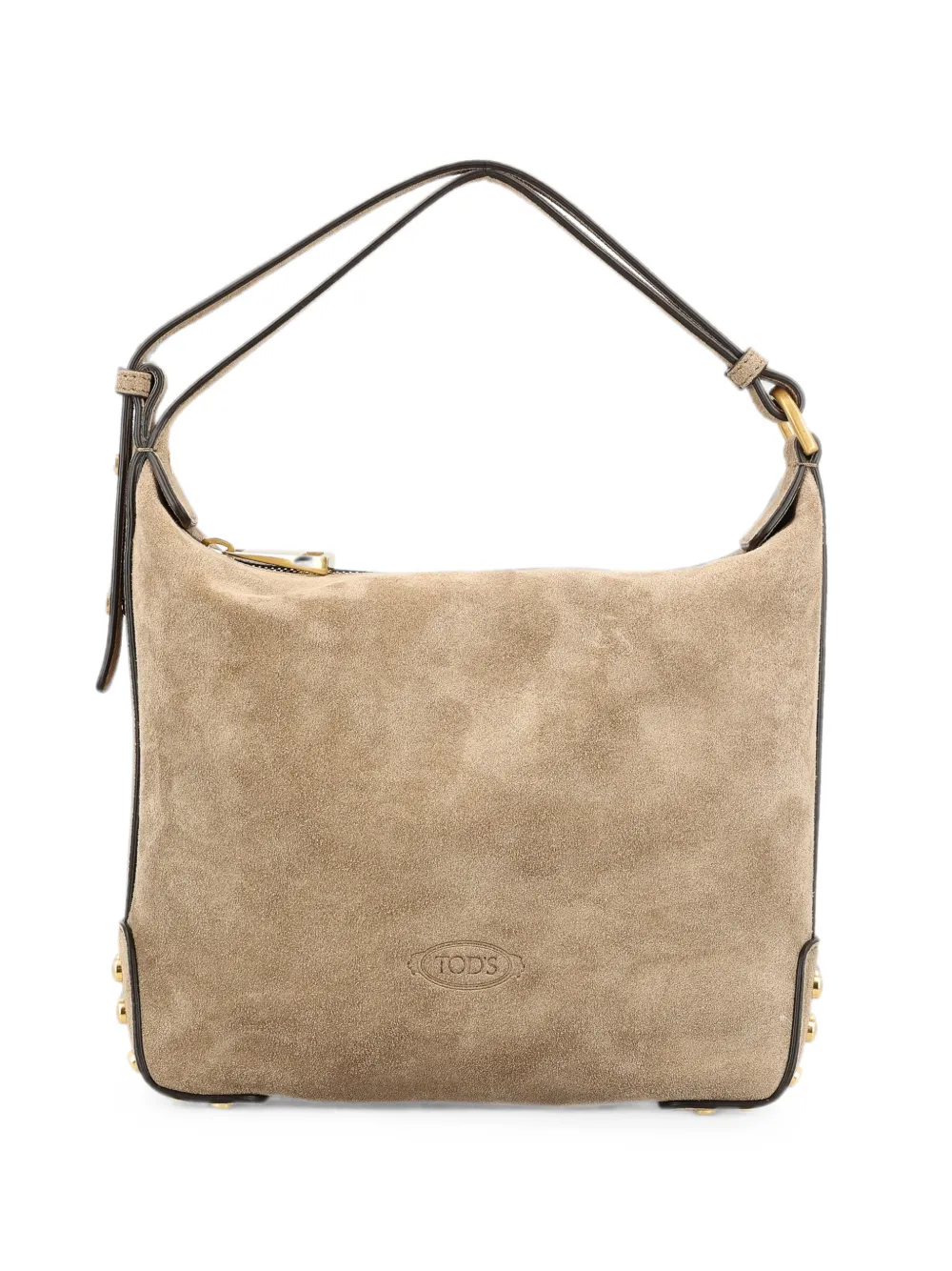 Tod's mini Metal Dots suede tote bag - Toni neutri