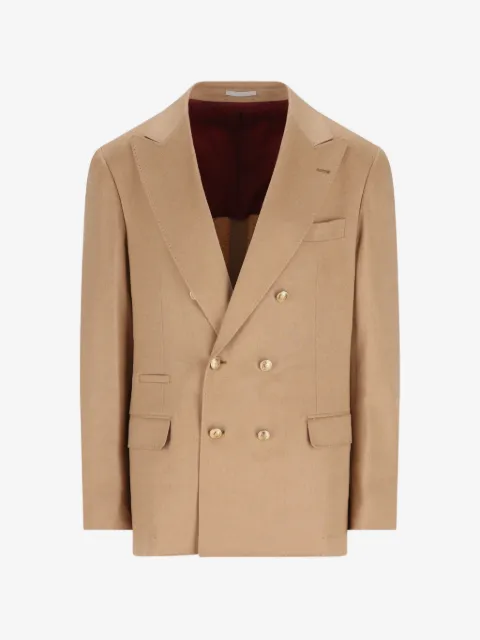 Brunello Cucinelli double-breasted peak-lapel blazer