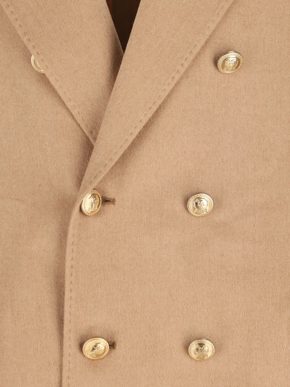 Brunello Cucinelli Blazer met dubbele rij knopen Beige