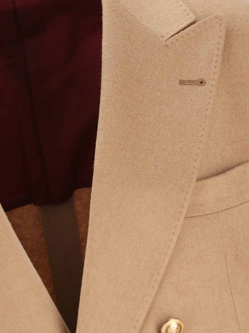 Brunello Cucinelli Blazer met dubbele rij knopen Beige