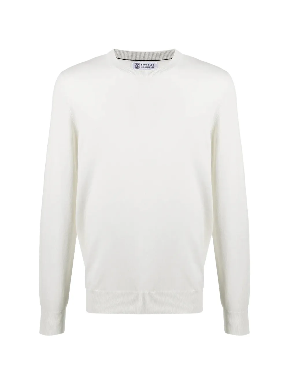 Brunello Cucinelli crew-neck cashmere sweater - Weiß