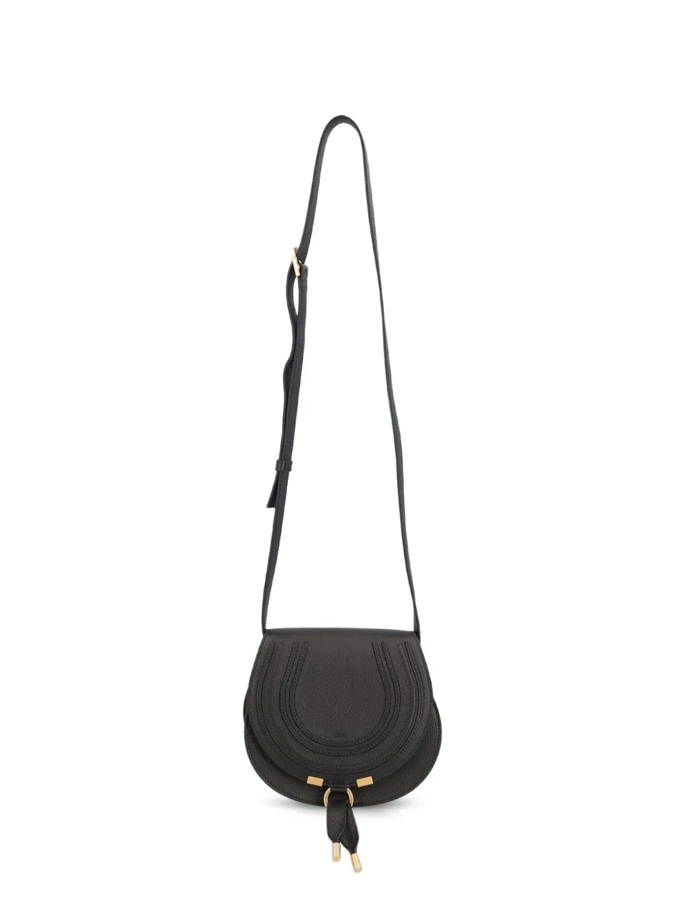 Chloé Vintage small Marcie saddle cross body bag - Black