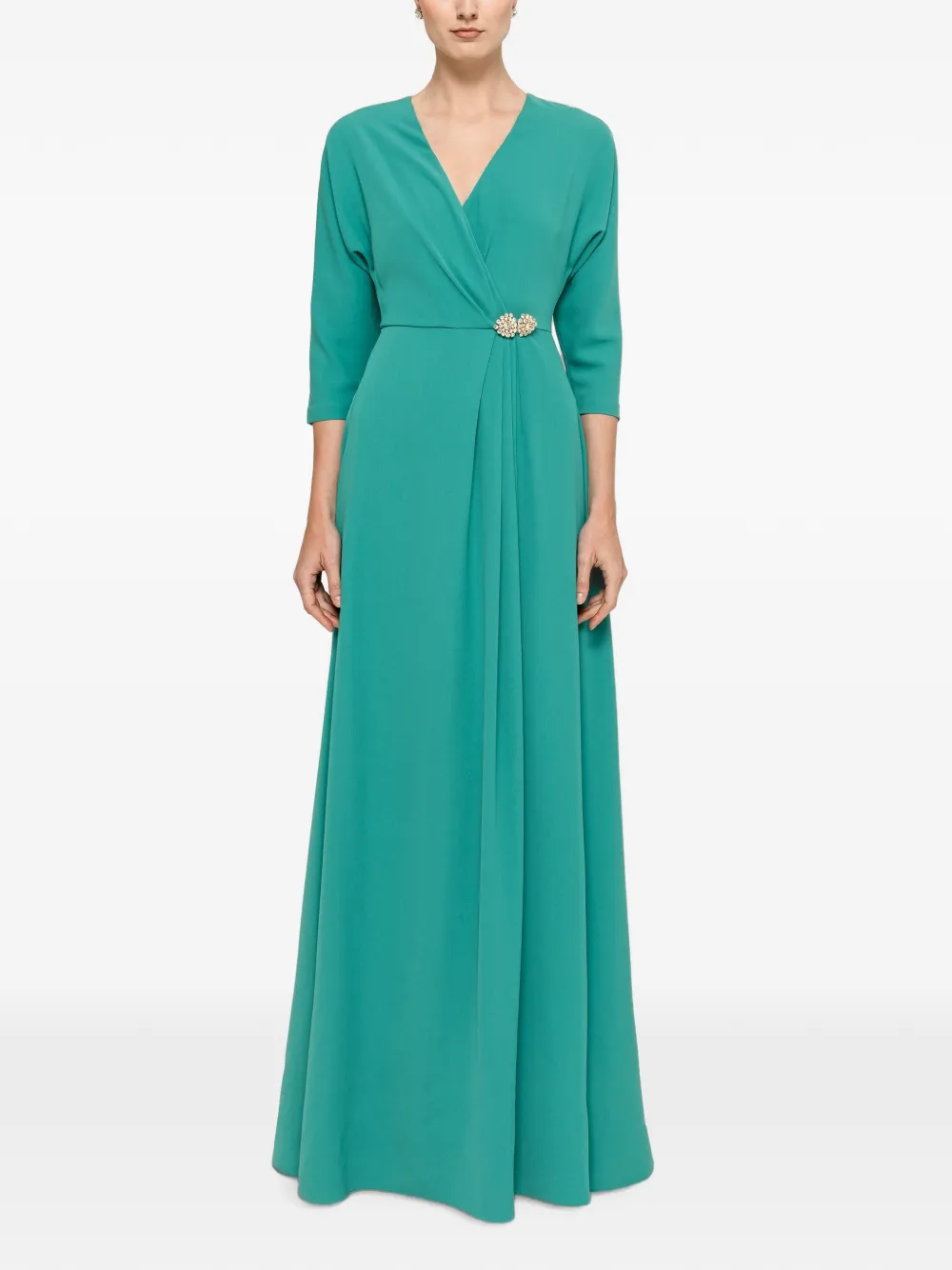 NISSA crystal-embellished maxi dress - Verde
