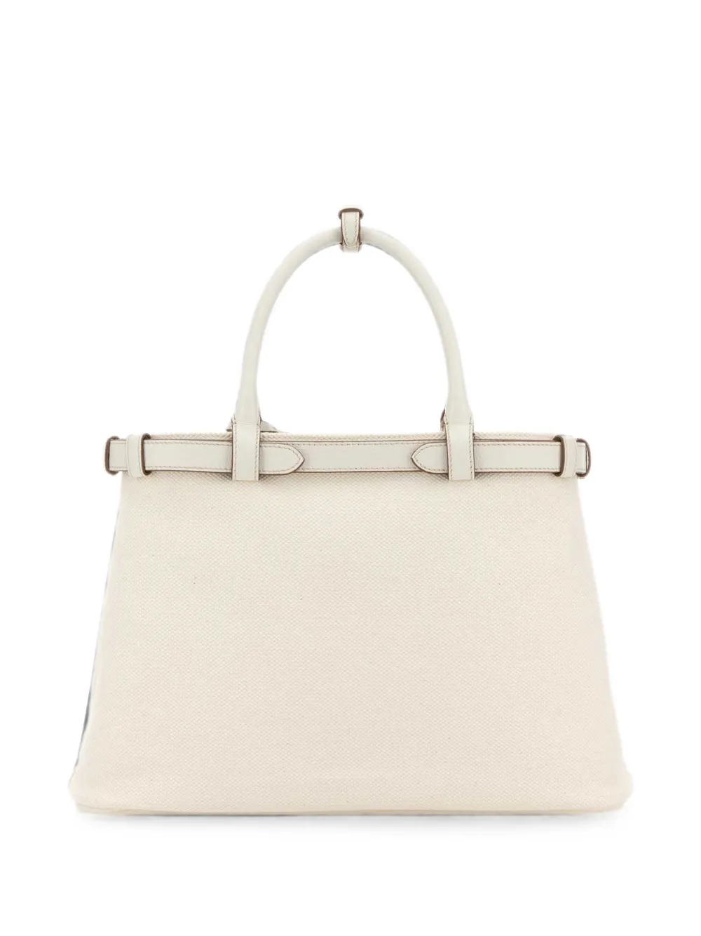 Prada Medium Buckle canvas shopper met logoplakkaat Wit