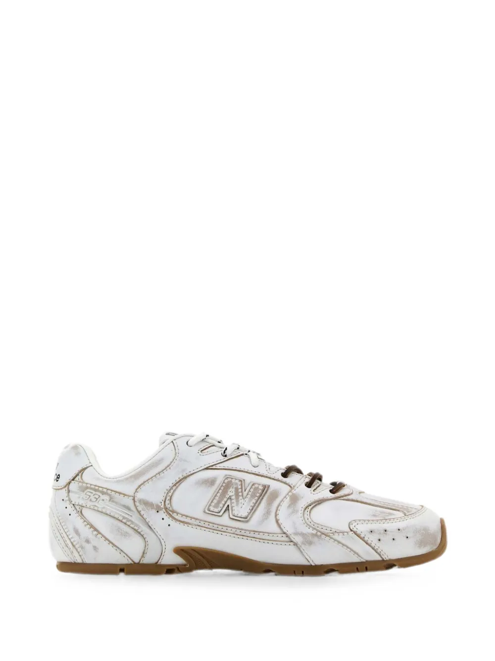 Miu x New Balance leather sneakers Wit