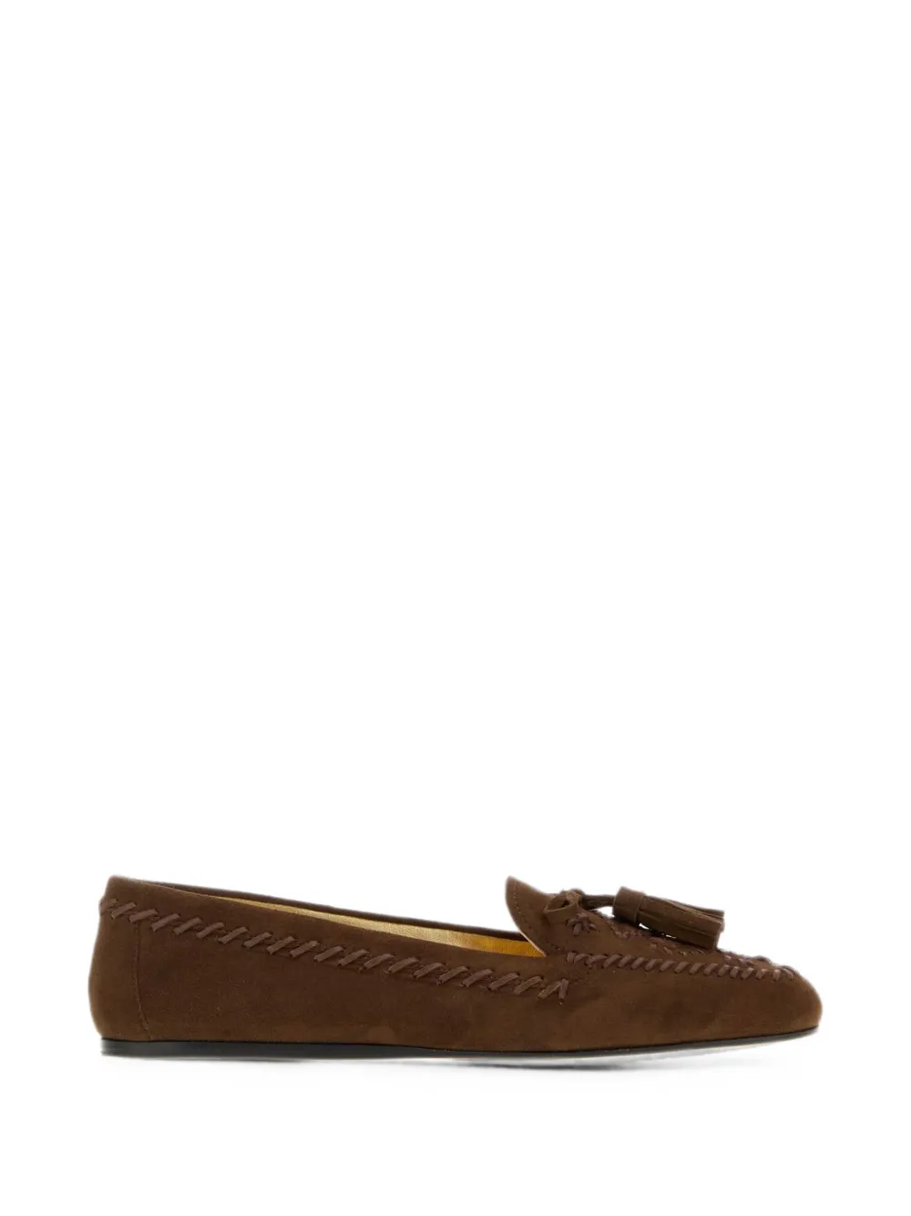 Prada whipstitch-trim loafers - Marrone