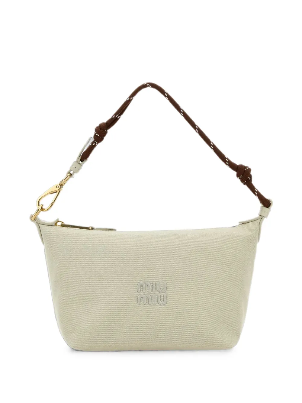 Miu Miu mini Gabardine rope-handle make up bag - Nude