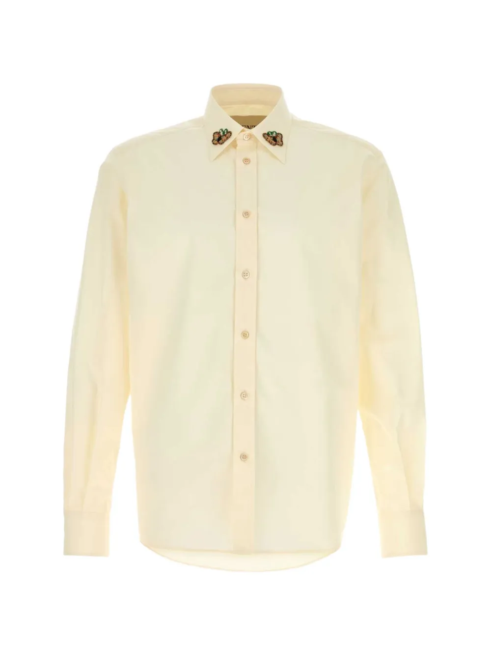 Valentino Garavani butterfly-embroidered poplin shirt - Giallo