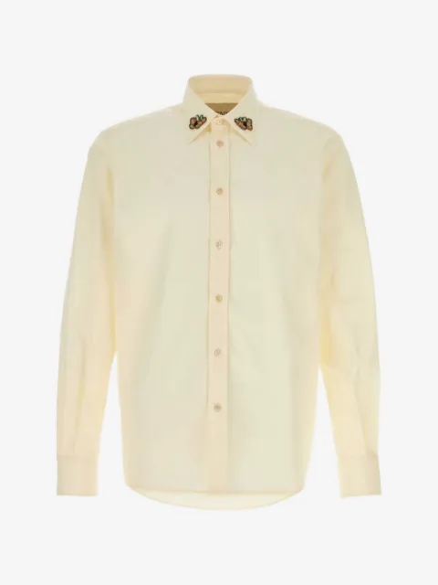 Valentino Garavani camisa de popelina con mariposa bordada