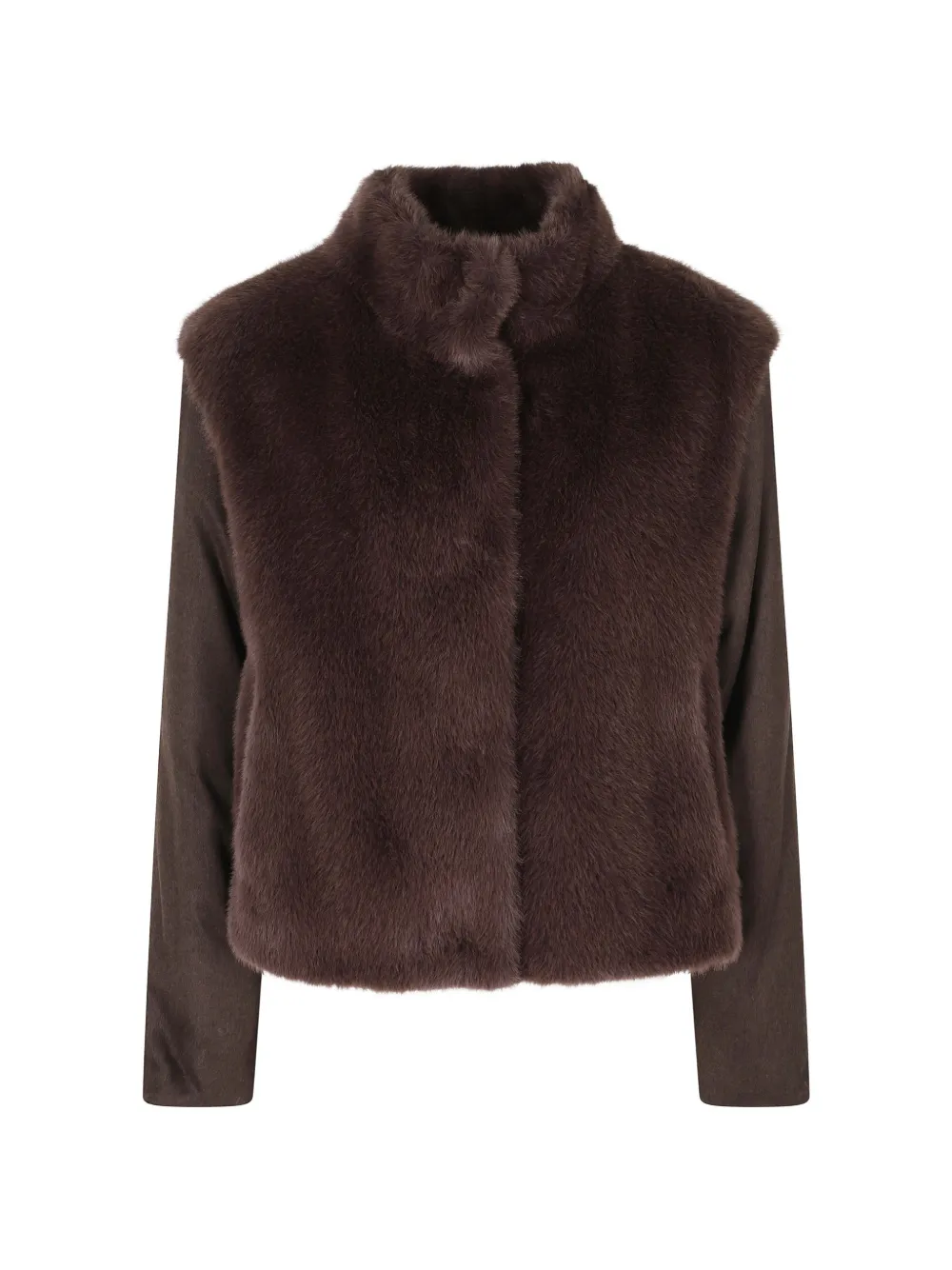 Herno faux-fur panelled JACKET - Marrone