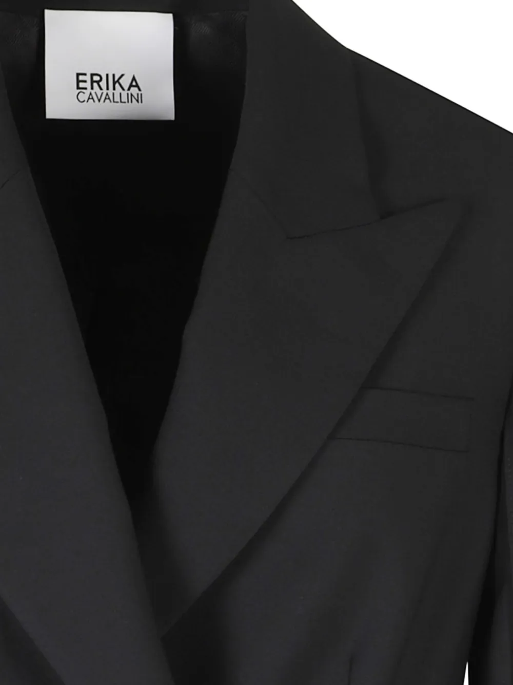 Erika Cavallini Blazer met puntige revers en verfraaide manchetten Zwart