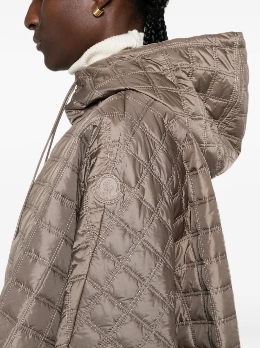 Moncler Cape met capuchon Bruin