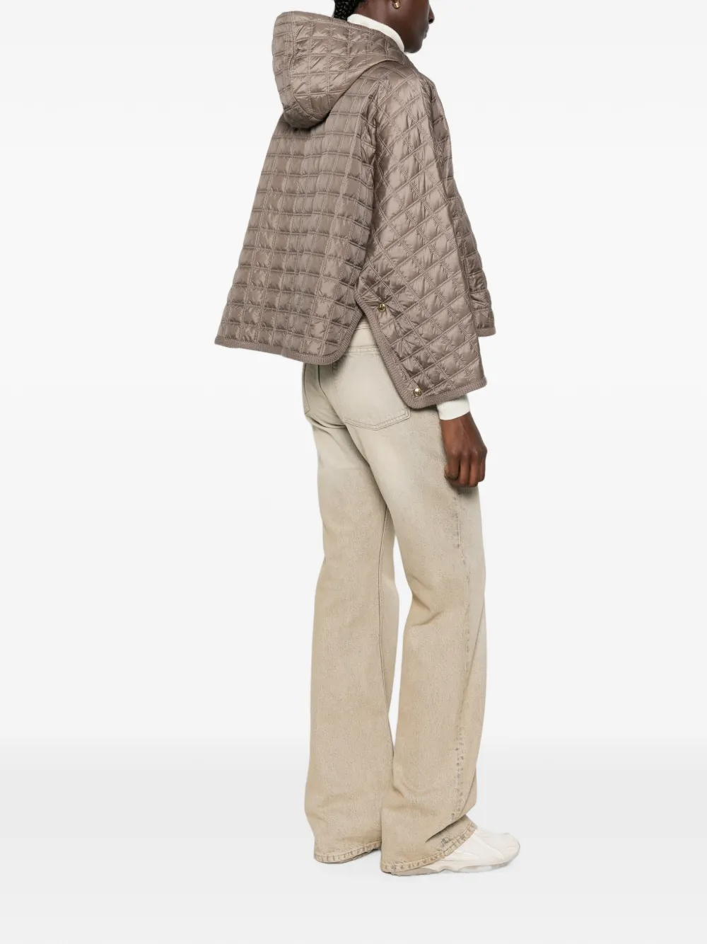 Moncler Cape met capuchon Bruin
