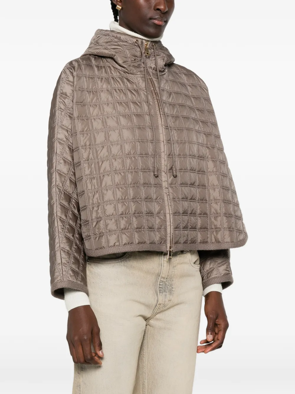 Moncler Cape met capuchon Bruin
