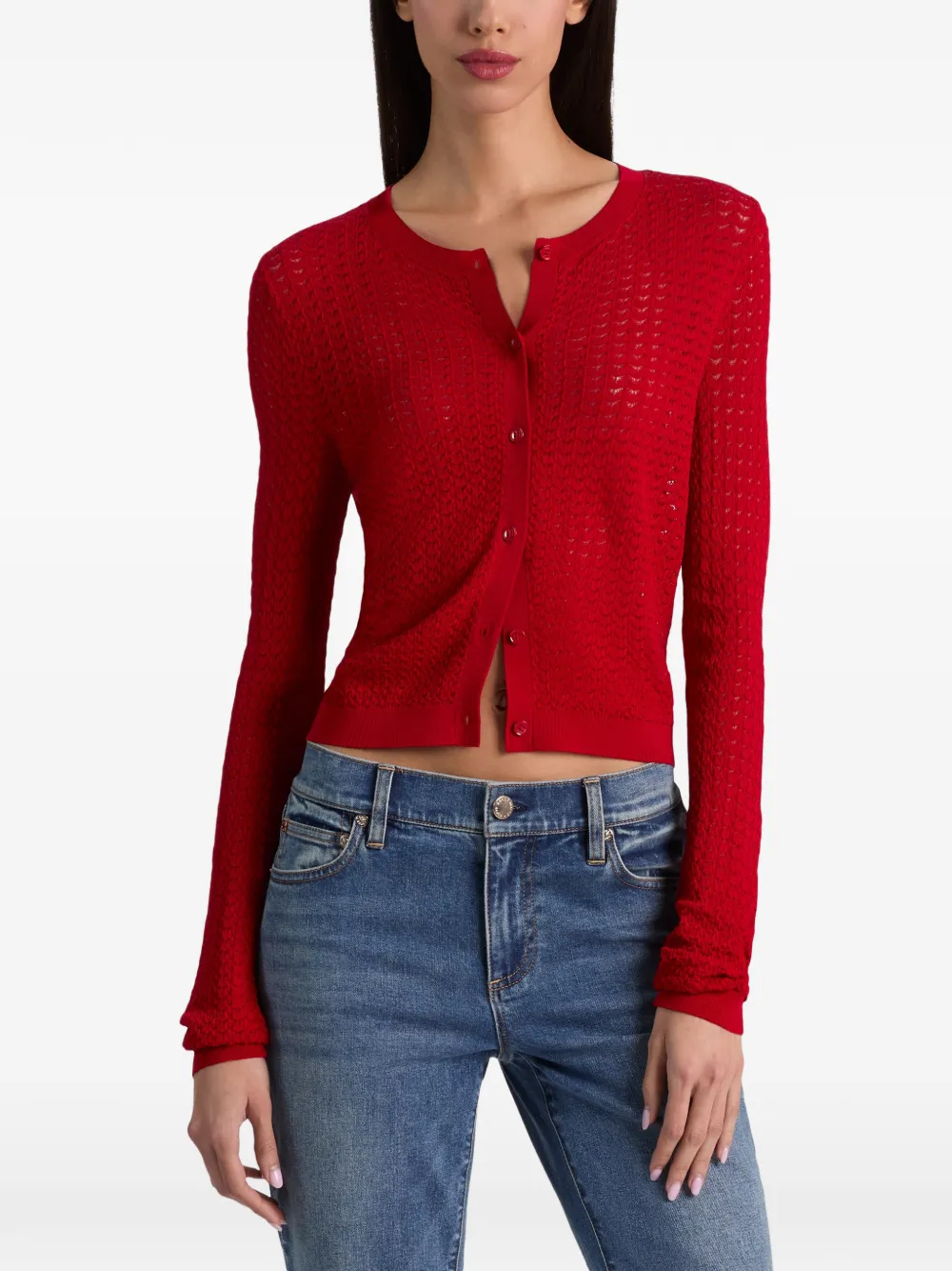 alice + olivia Gebreid vest Rood