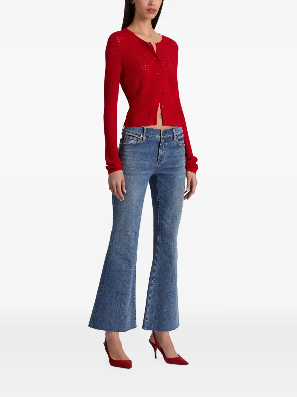alice + olivia Gebreid vest Rood