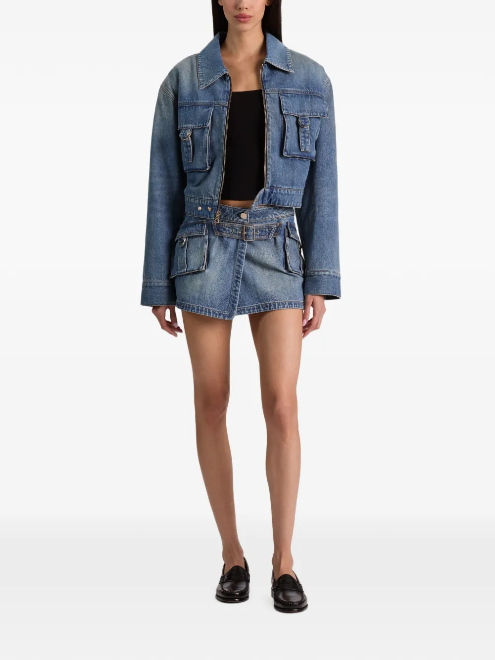alice + olivia Brandy cargo mini-rok Blauw