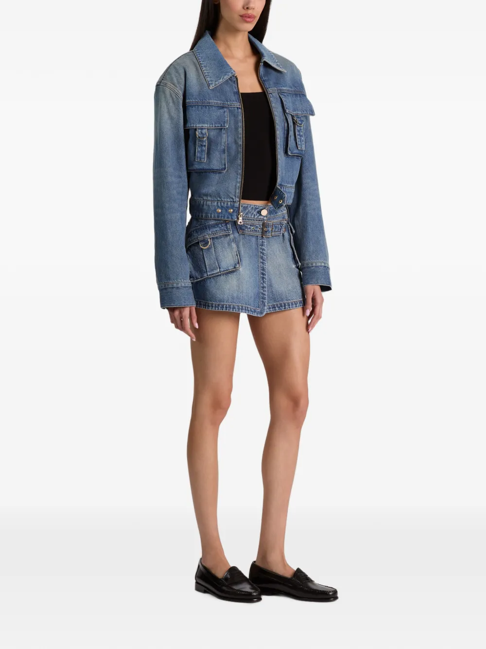 alice + olivia Brandy cargo mini-rok Blauw