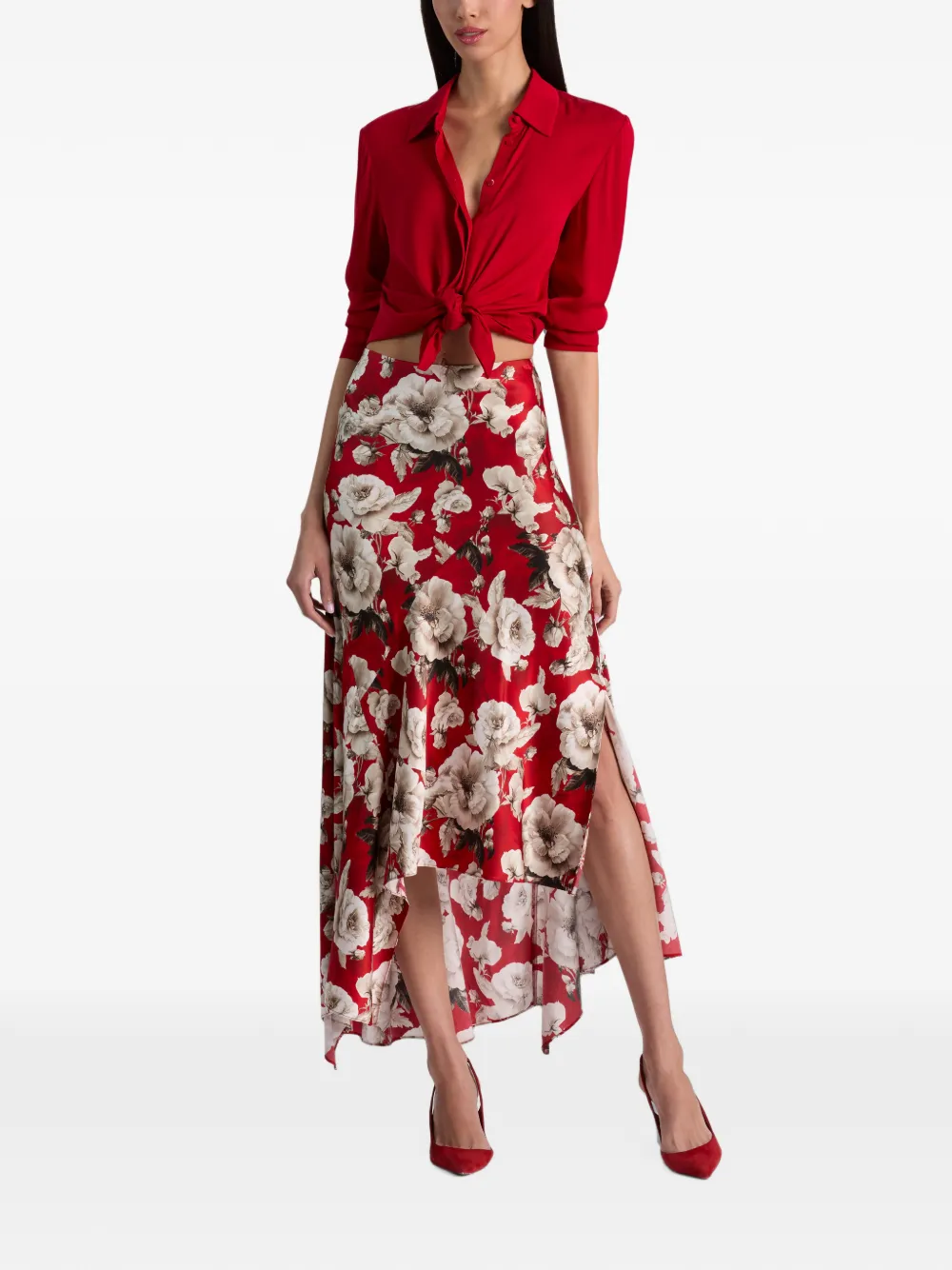 alice + olivia Rosa midi-rok Rood