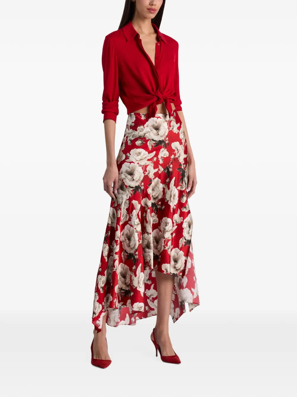 alice + olivia Rosa midi-rok Rood