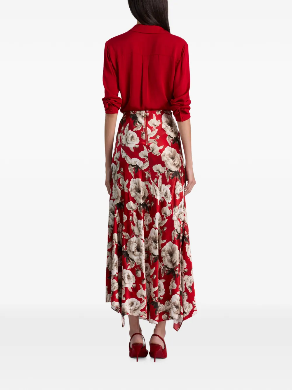 alice + olivia Rosa midi-rok Rood
