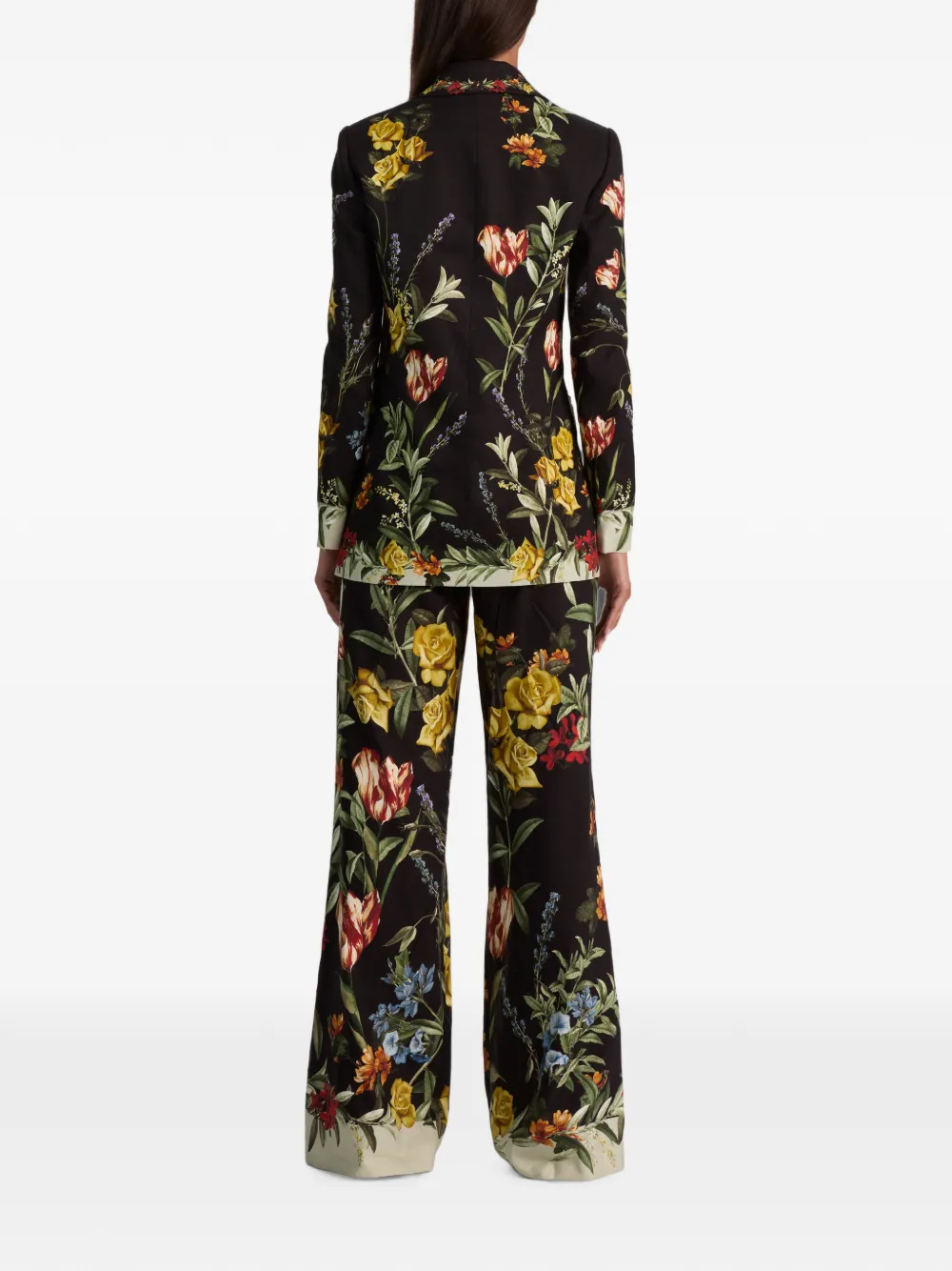 alice + olivia Blazer met bloemenprint Zwart