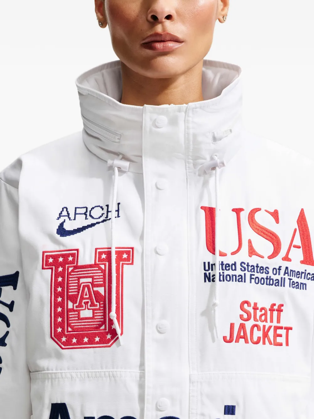 Nike x V.A.A. logoprinten jack Wit