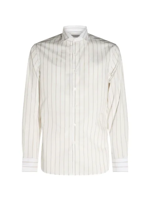 Canali vertical-stripe shirt