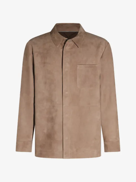 Canali チェストポケット スエードジャケット