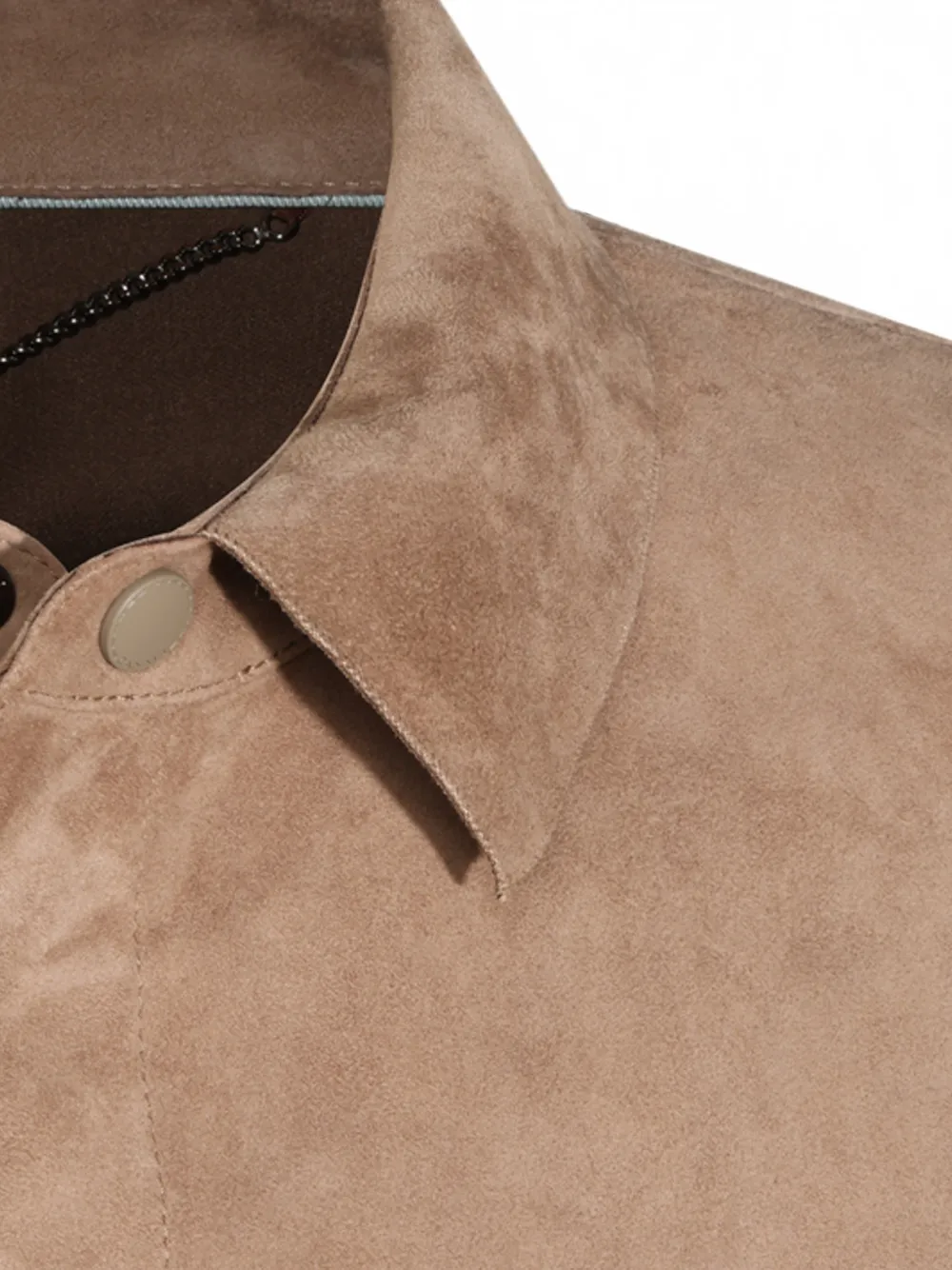 Canali Suède jack met borstzak Beige