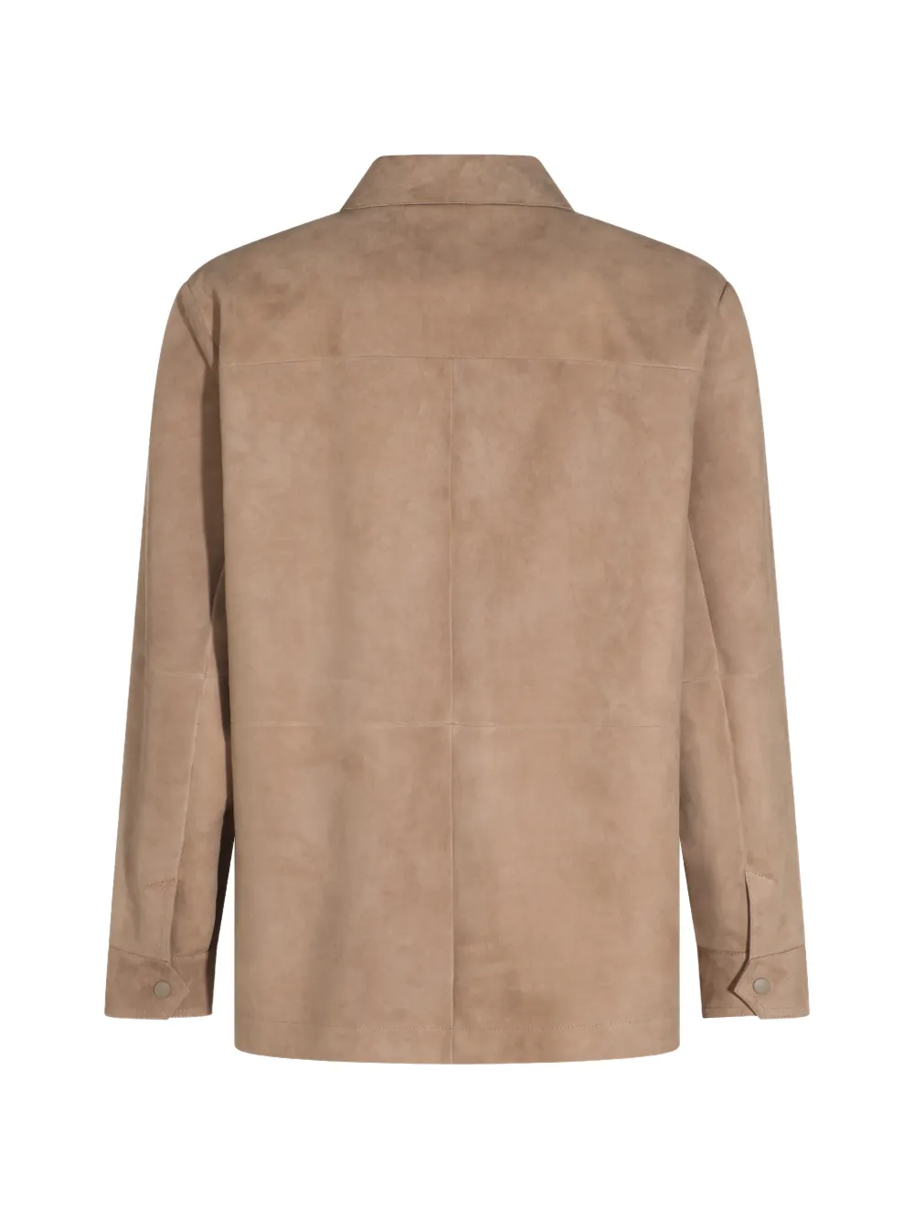Canali Suède jack met borstzak Beige