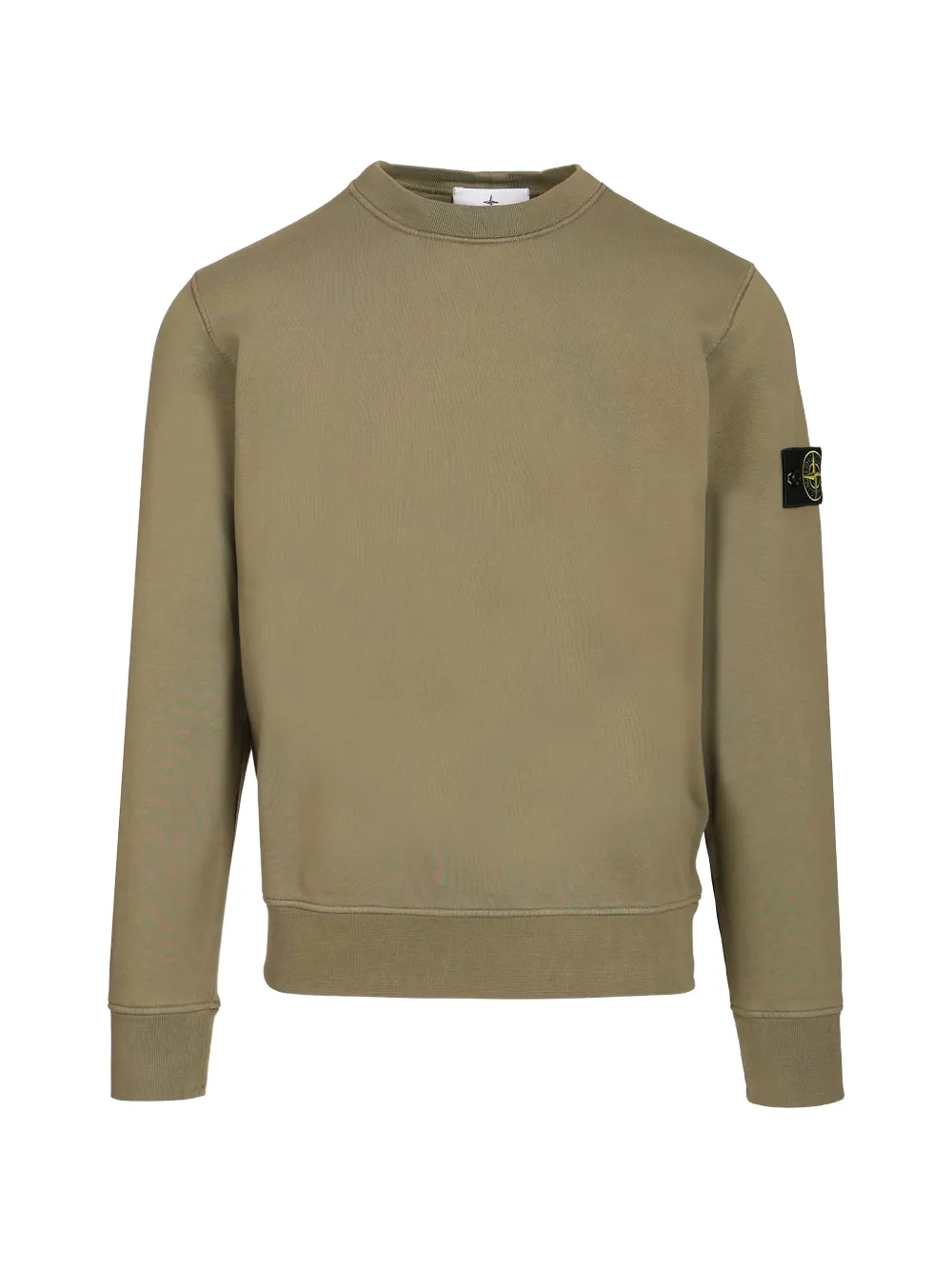 Stone Island logo-patch garment-dyed sweatshirt - Grün
