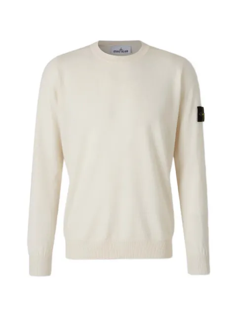 Stone Island jersey de lana con parche del logo