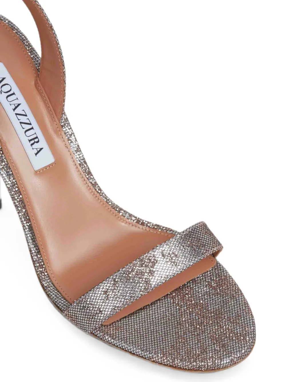 Aquazzura metallic-effect slingback sandals Zilver