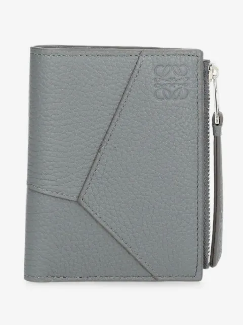 LOEWE Puzzle slim compact wallet in supple grained calfskin