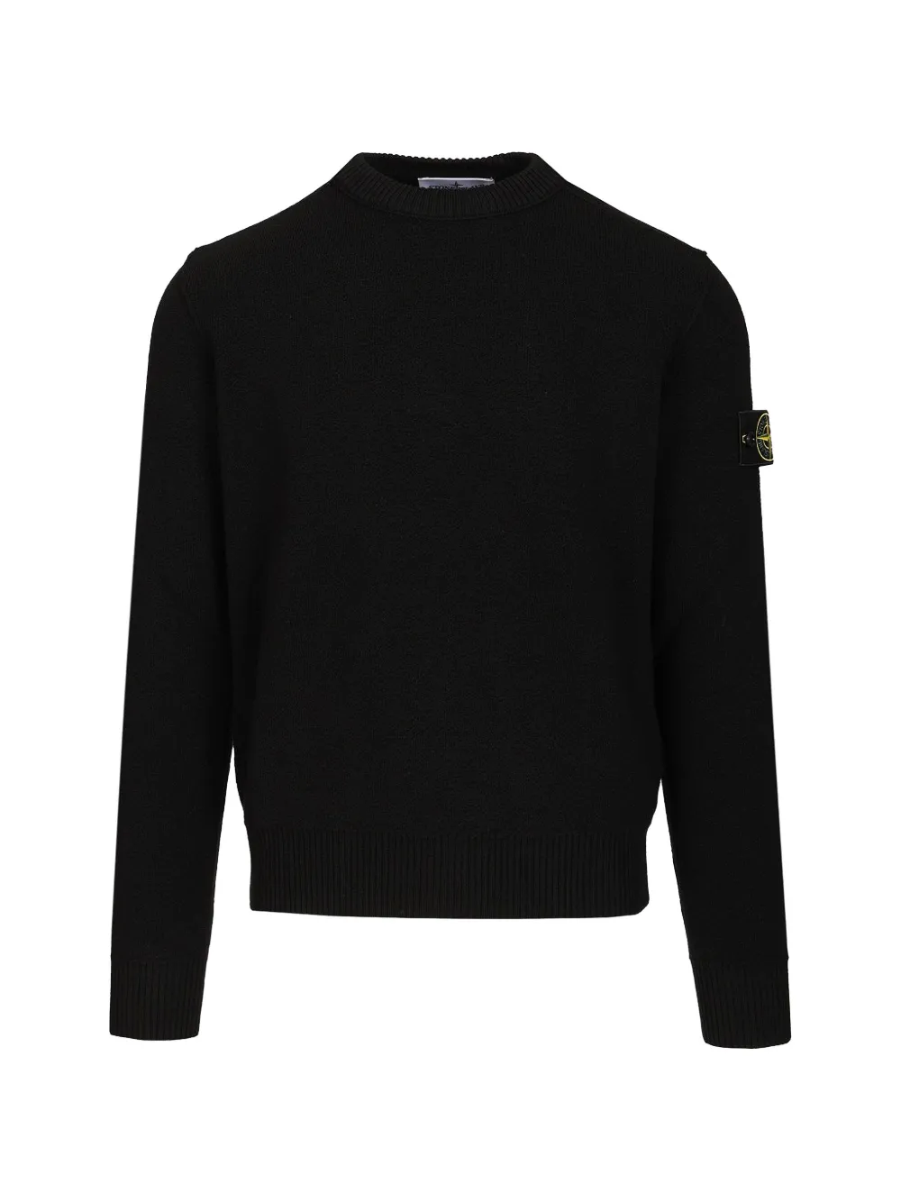 Stone Island textured-stitch wool sweater - Nero