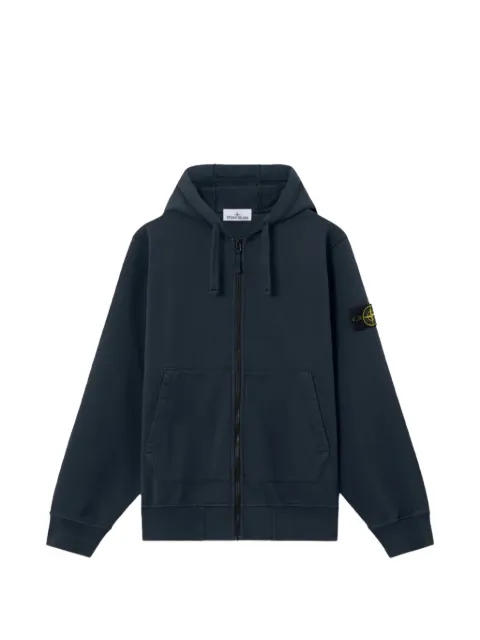 Stone Island zip-up cotton hoodie