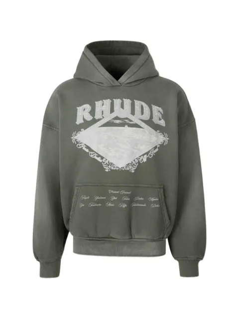 RHUDE logo-print pouch-pocket hoodie