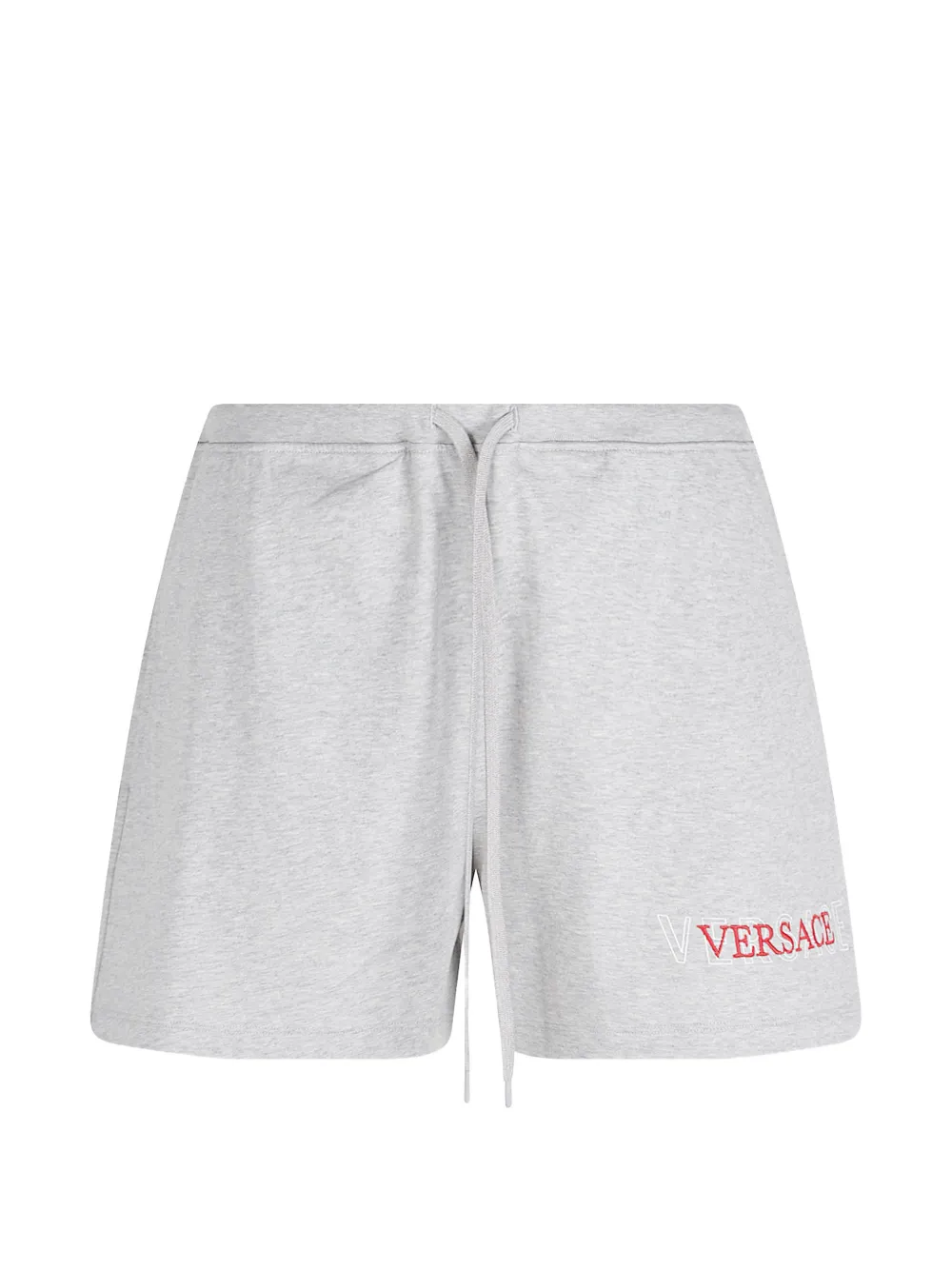 Versace logo-embroidered track shorts - Grau