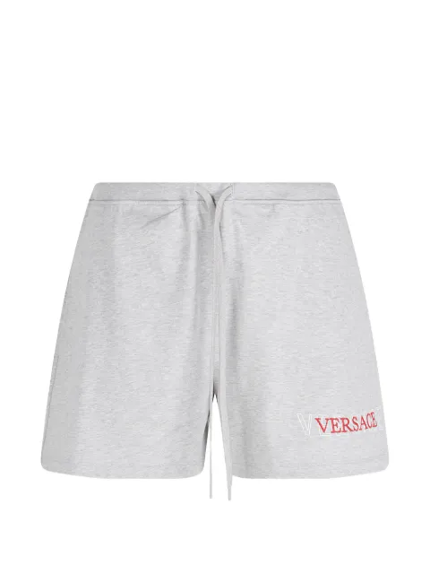 Versace logo-embroidered track shorts