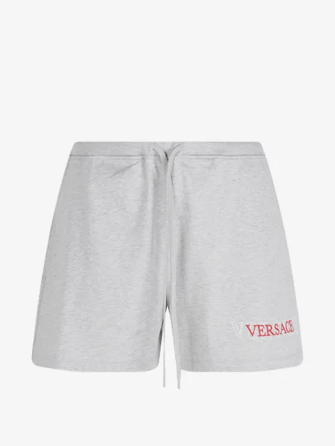 Versace shorts deportivos con logo bordado