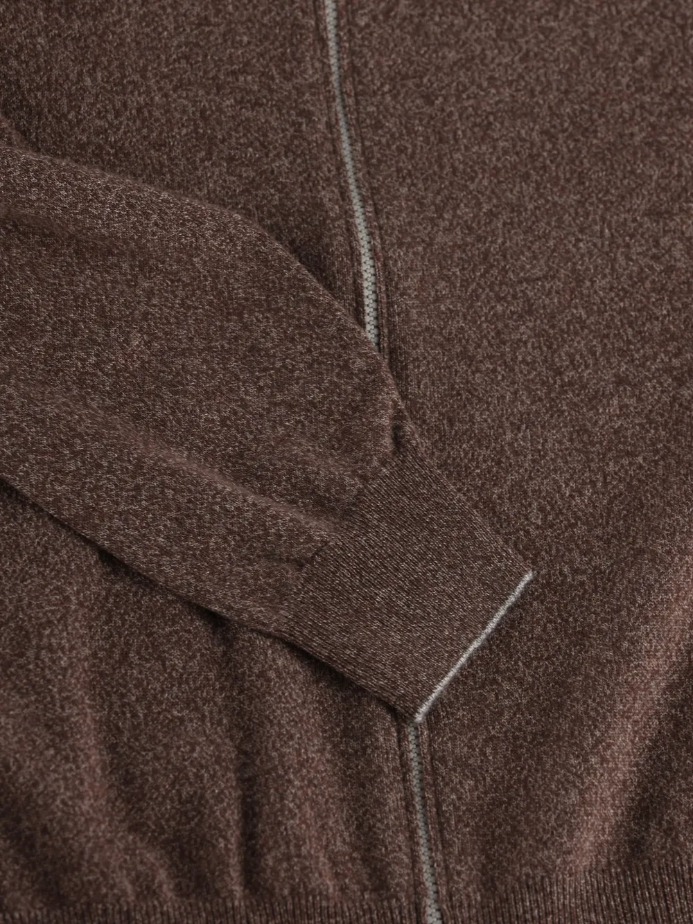 Brunello Cucinelli Trui met geribbelde afwerking en rits Bruin