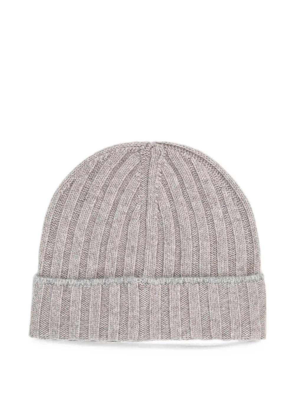 Brunello Cucinelli ribbed-knit cashmere beanie hat - Grau