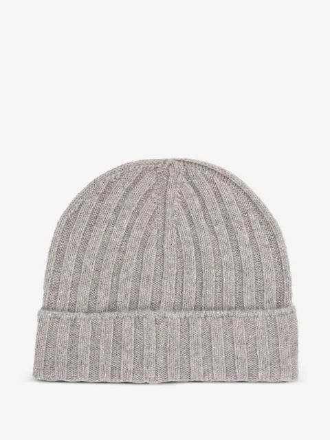 Brunello Cucinelli gorro de cachemira en tejido de canalé