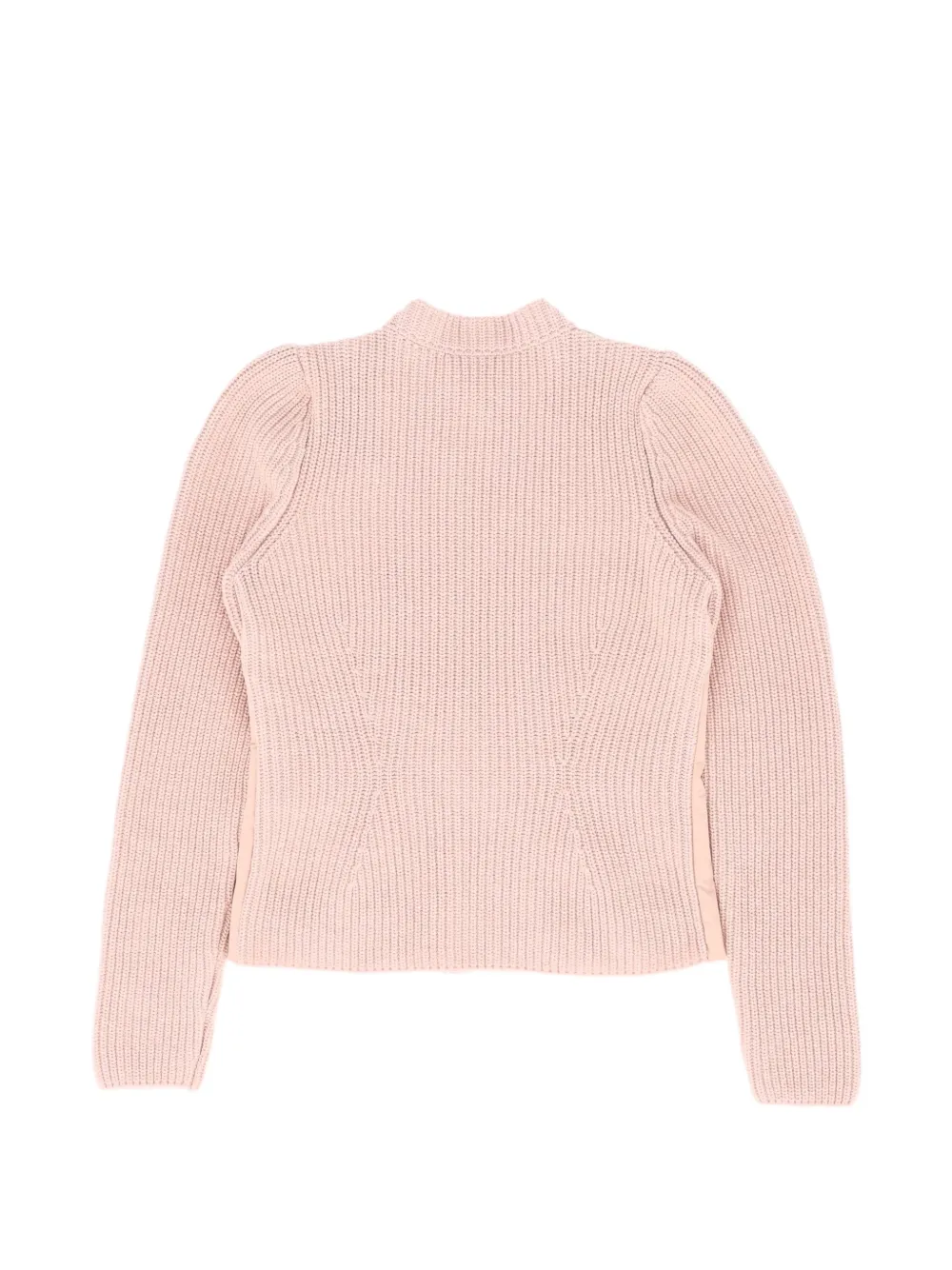 Moncler Enfant Gewatteerd wollen en kasjmier vest met rits Roze